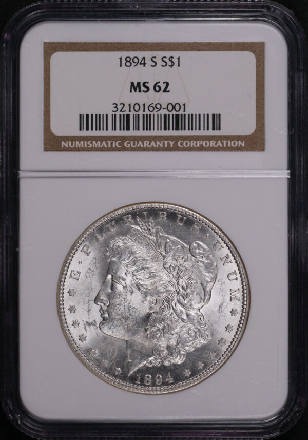Obverse of this 1894-S Morgan Dollar NGC MS-62