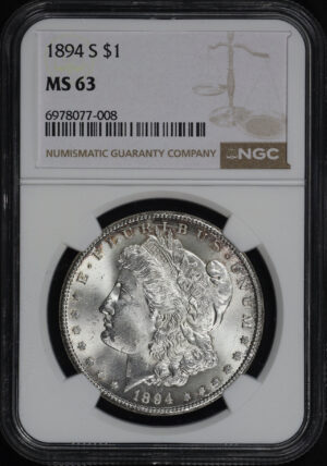 Obverse of this 1894-S Morgan Dollar NGC MS-63
