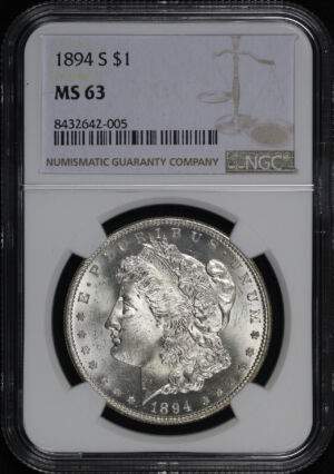 Obverse of this 1894-S Morgan Dollar NGC MS-63