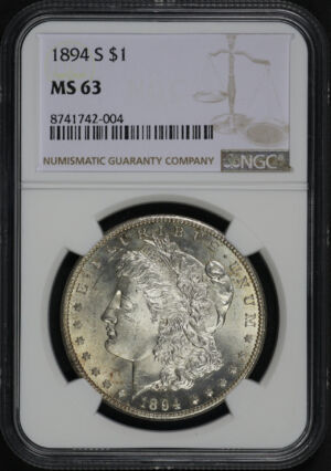 Obverse of this 1894-S Morgan Dollar NGC MS-63