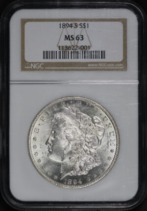 Obverse of this 1894-S Morgan Dollar NGC MS-63