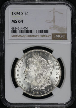 Obverse of this 1894-S Morgan Dollar NGC MS-64