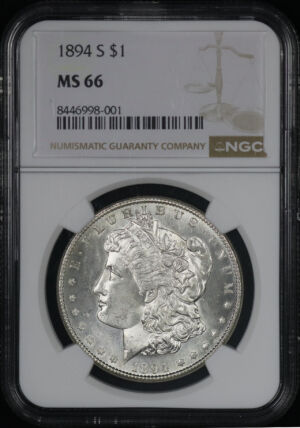 Obverse of this 1894-S Morgan Dollar NGC MS-66