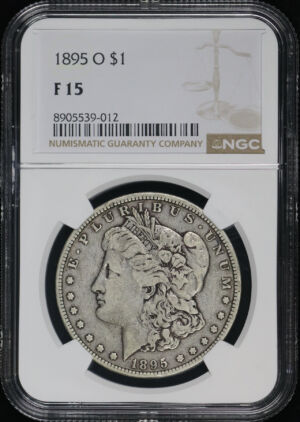 Obverse of this 1895-O Morgan Dollar NGC F-15