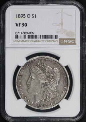 Obverse of this 1895-O Morgan Dollar NGC VF-30