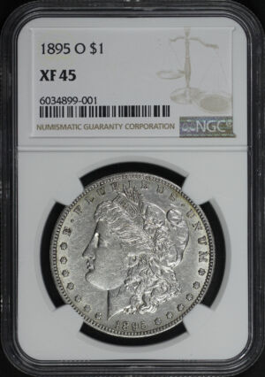 Obverse of this 1895-O Morgan Dollar NGC XF-45