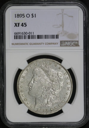 Obverse of this 1895-O Morgan Dollar NGC XF-45