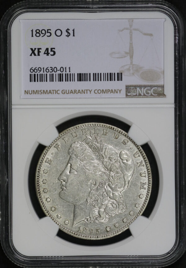 Obverse of this 1895-O Morgan Dollar NGC XF-45