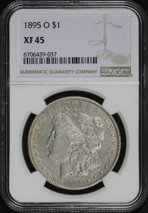 Obverse of this 1895-O Morgan Dollar NGC XF-45