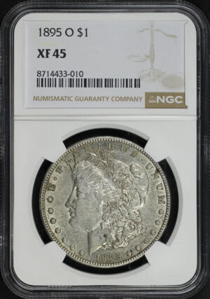 Obverse of this 1895-O Morgan Dollar NGC XF-45