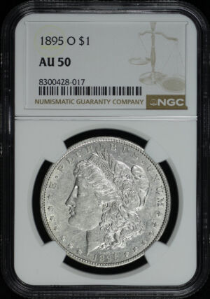 Obverse of this 1895-O Morgan Dollar NGC AU-50