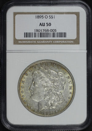 Obverse of this 1895-O Morgan Dollar NGC AU-50