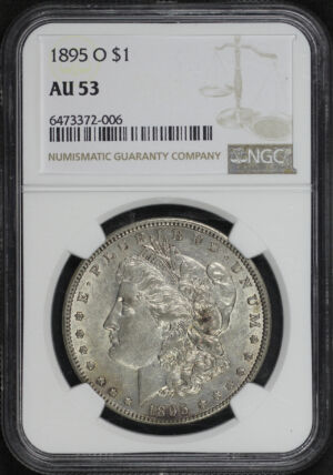 Obverse of this 1895-O Morgan Dollar NGC AU-53