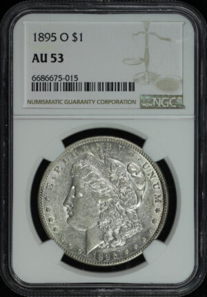 Obverse of this 1895-O Morgan Dollar NGC AU-53