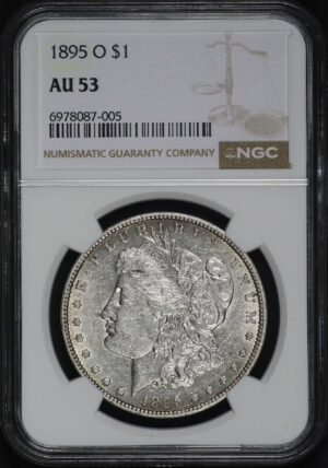 Obverse of this 1895-O Morgan Dollar NGC AU-53