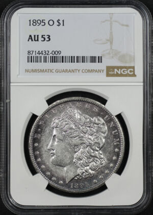 Obverse of this 1895-O Morgan Dollar NGC AU-53