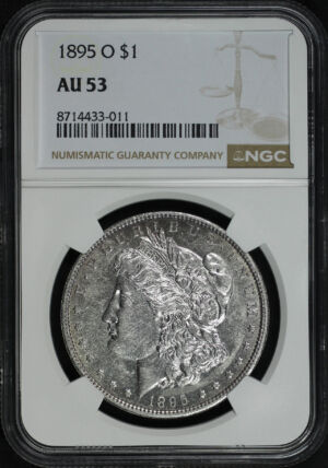 Obverse of this 1895-O Morgan Dollar NGC AU-53