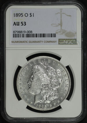Obverse of this 1895-O Morgan Dollar NGC AU-53
