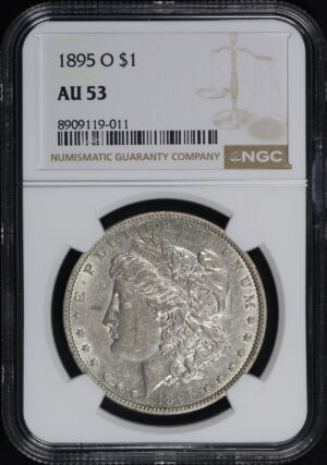 Obverse of this 1895-O Morgan Dollar NGC AU-53