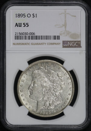 Obverse of this 1895-O Morgan Dollar NGC AU-55