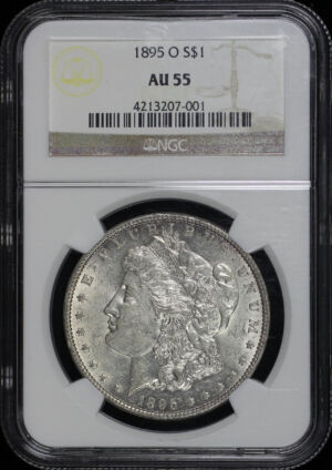 Obverse of this 1895-O Morgan Dollar NGC AU-55