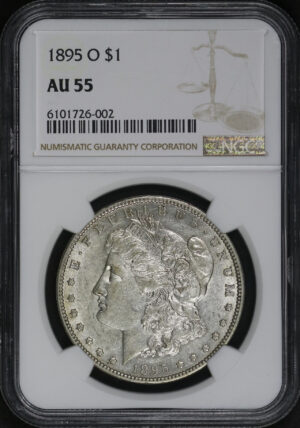 Obverse of this 1895-O Morgan Dollar NGC AU-55