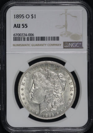 Obverse of this 1895-O Morgan Dollar NGC AU-55