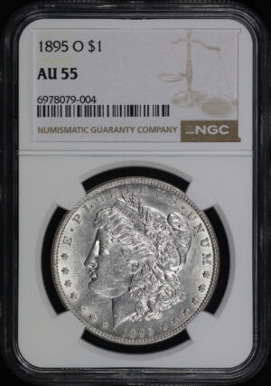 Obverse of this 1895-O Morgan Dollar NGC AU-55