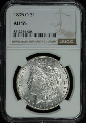 Obverse of this 1895-O Morgan Dollar NGC AU-55