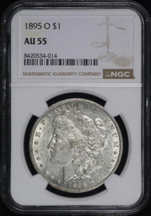 Obverse of this 1895-O Morgan Dollar NGC AU-55