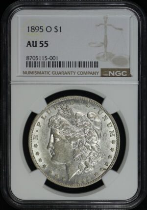 Obverse of this 1895-O Morgan Dollar NGC AU-55
