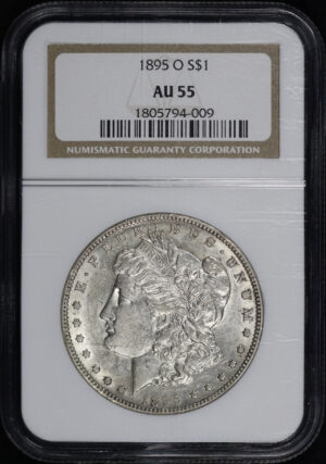 Obverse of this 1895-O Morgan Dollar NGC AU-55