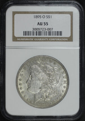 Obverse of this 1895-O Morgan Dollar NGC AU-55
