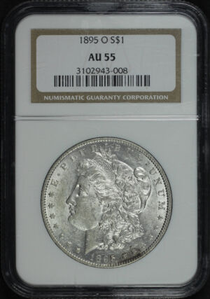 Obverse of this 1895-O Morgan Dollar NGC AU-55