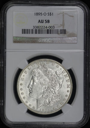 Obverse of this 1895-O Morgan Dollar NGC AU-58
