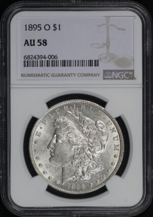 Obverse of this 1895-O Morgan Dollar NGC AU-58