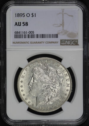 Obverse of this 1895-O Morgan Dollar NGC AU-58