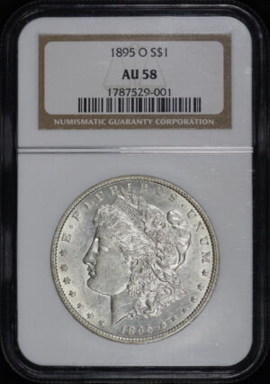 Obverse of this 1895-O Morgan Dollar NGC AU-58