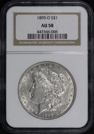 Obverse of this 1895-O Morgan Dollar NGC AU-58