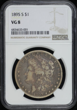 Obverse of this 1895-S Morgan Dollar NGC VG-8