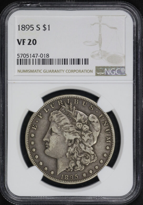 Obverse of this 1895-S Morgan Dollar NGC VF-20
