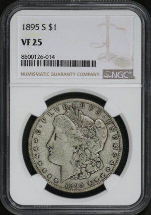 Obverse of this 1895-S Morgan Dollar NGC VF-25