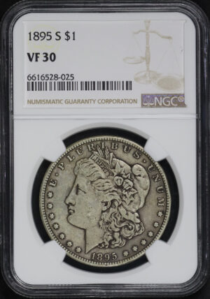 Obverse of this 1895-S Morgan Dollar NGC VF-30