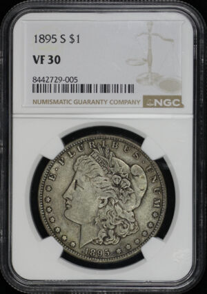 Obverse of this 1895-S Morgan Dollar NGC VF-30