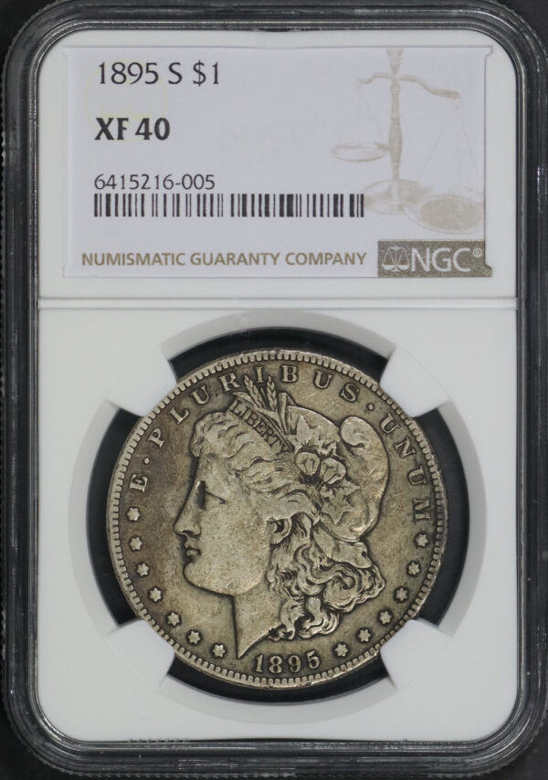 Obverse of this 1895-S Morgan Dollar NGC XF-40