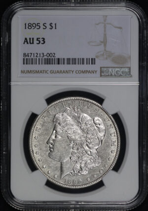 Obverse of this 1895-S Morgan Dollar NGC AU-53