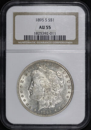 Obverse of this 1895-S Morgan Dollar NGC AU-55