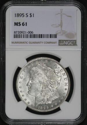 Obverse of this 1895-S Morgan Dollar NGC MS-61