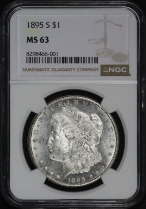Obverse of this 1895-S Morgan Dollar NGC MS-63
