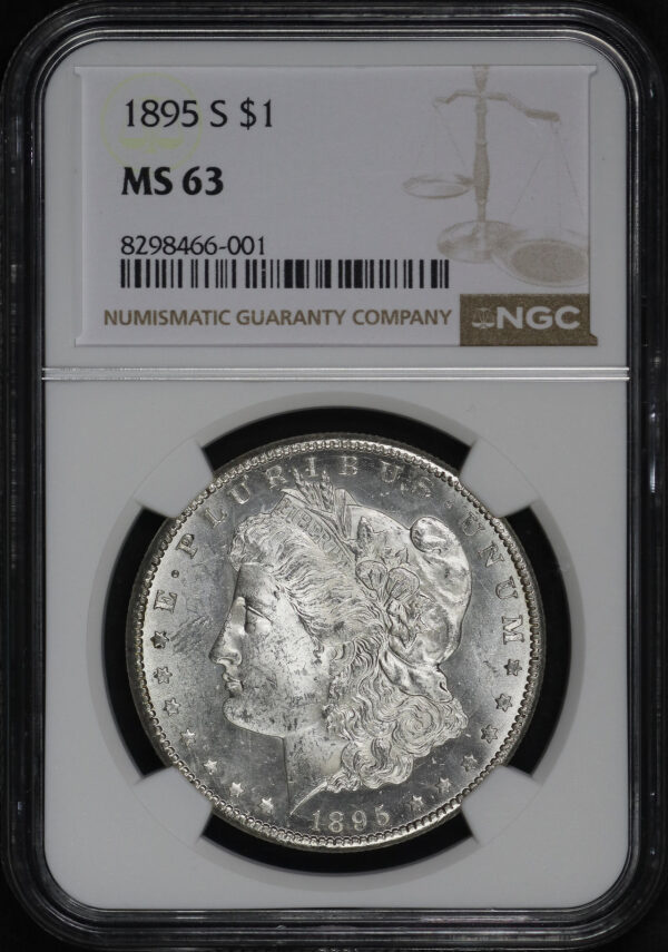 Obverse of this 1895-S Morgan Dollar NGC MS-63
